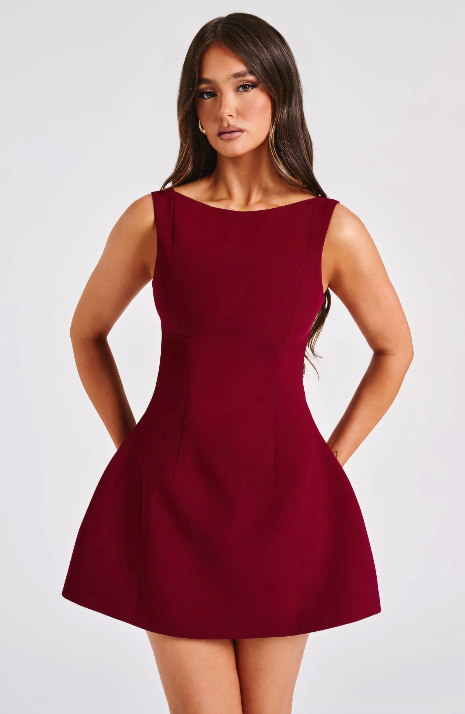 BEAU MINI DRESS - WINE