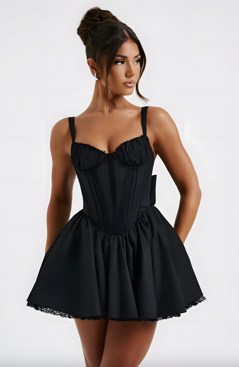 JESSICA MINI DRESS - BLACK