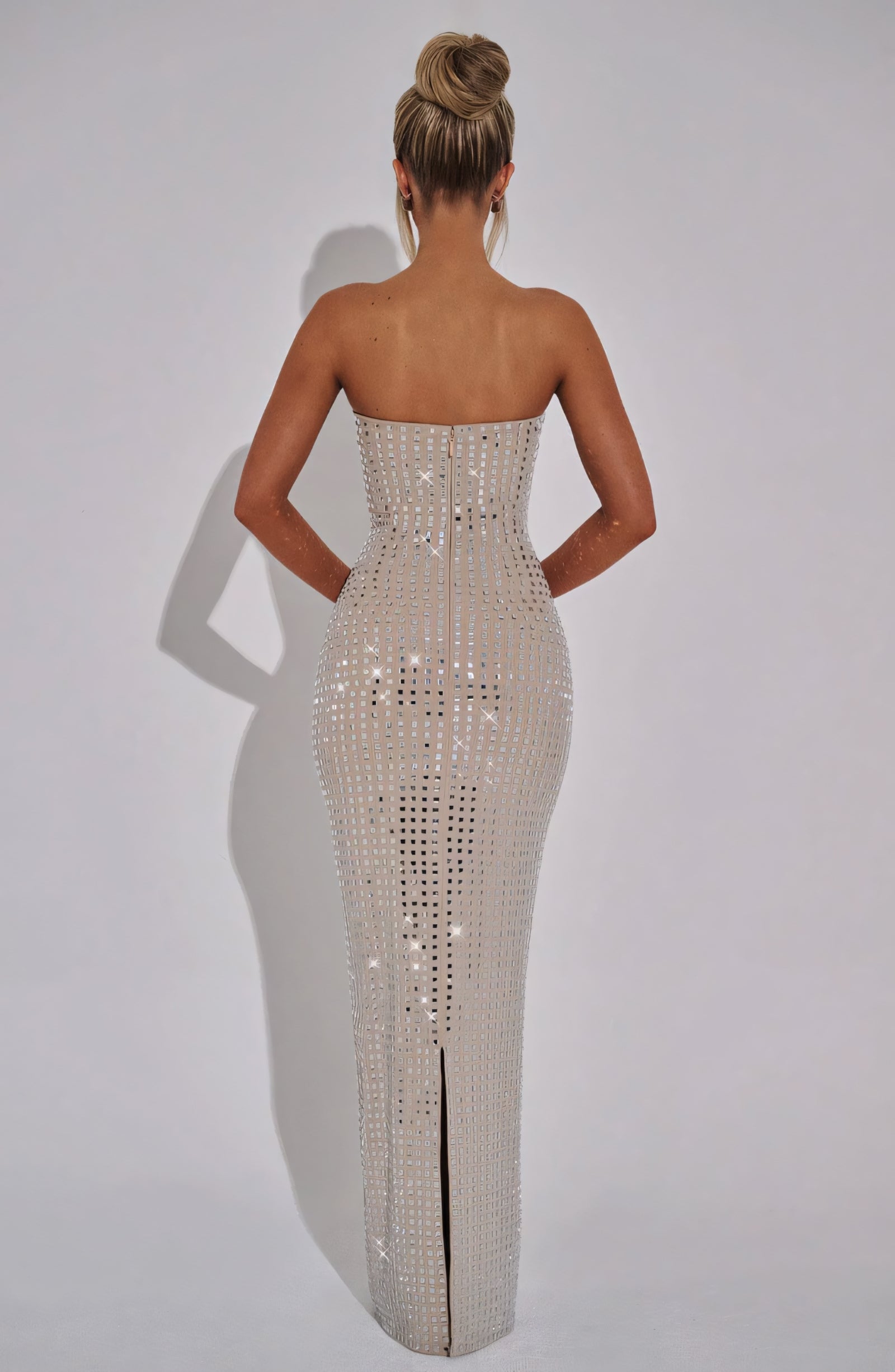 NINA MAXI DRESS - NUDE SPARKLE