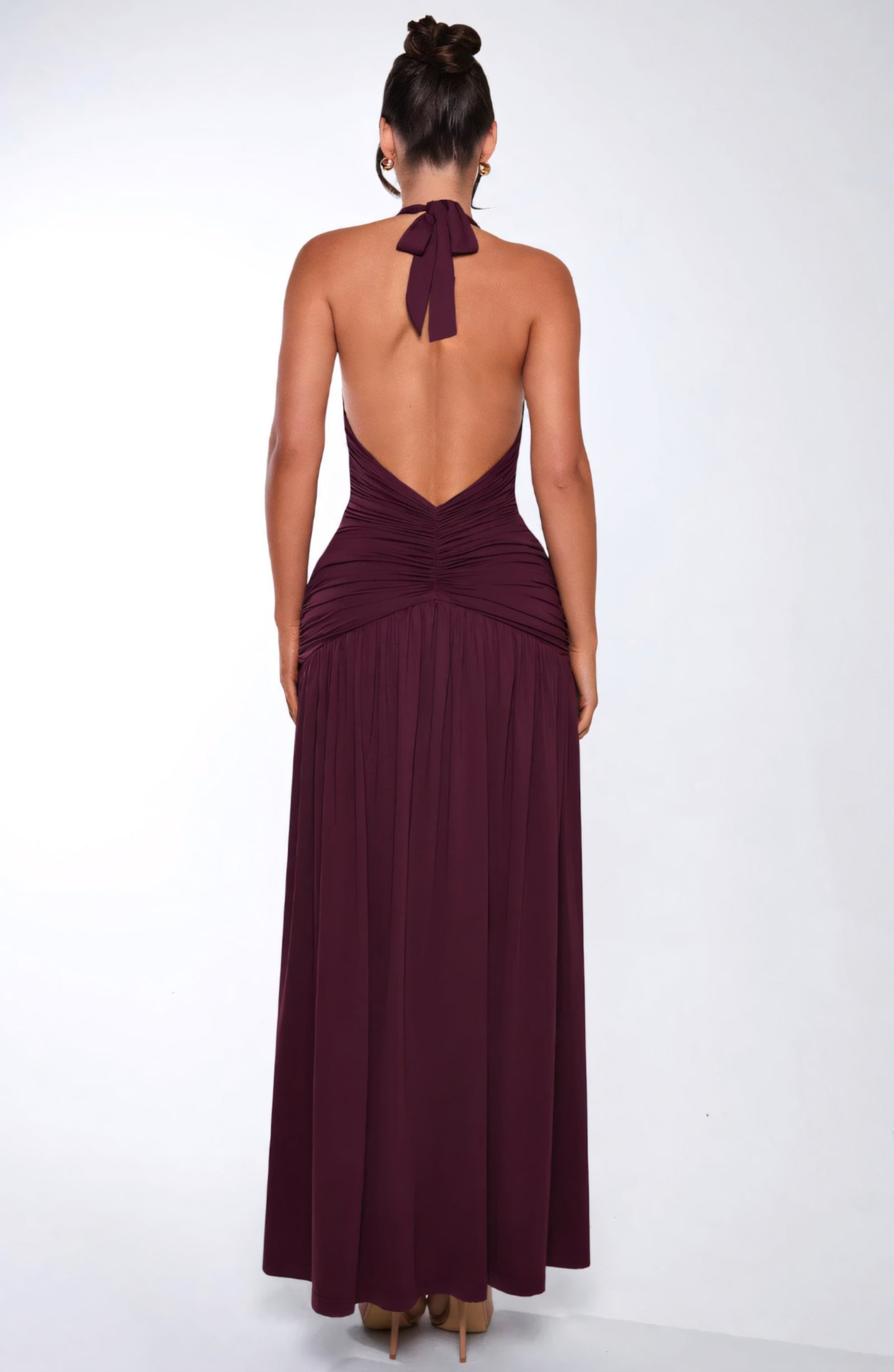 ALEXA MAXI DRESS - CHERRY LACQUER