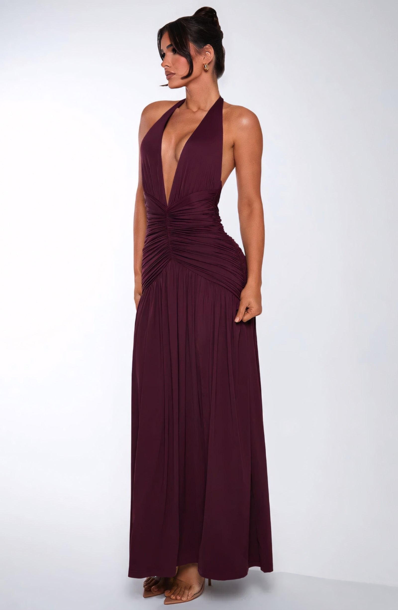 ALEXA MAXI DRESS - CHERRY LACQUER