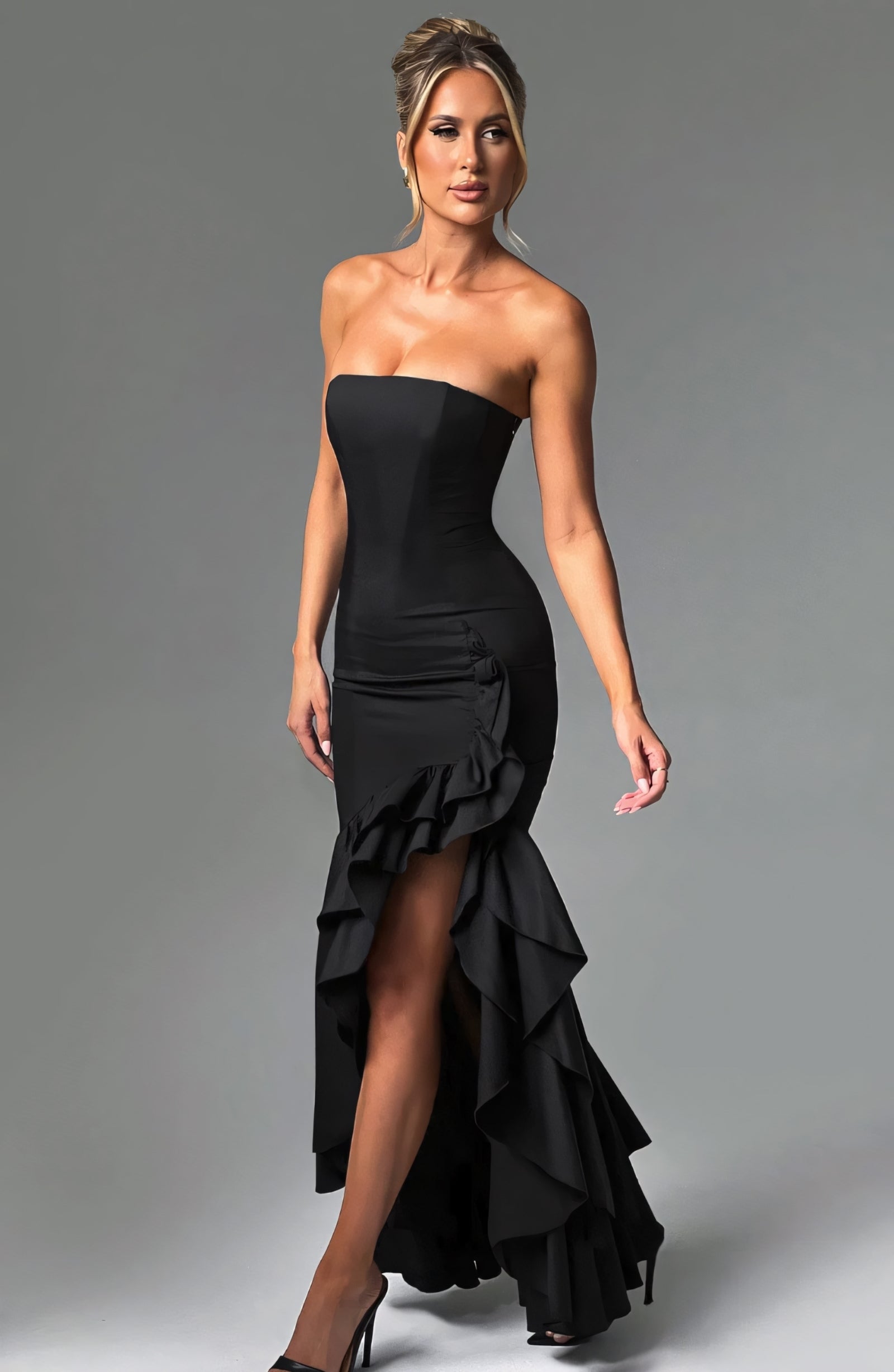 ROSE MAXI DRESS - BLACK