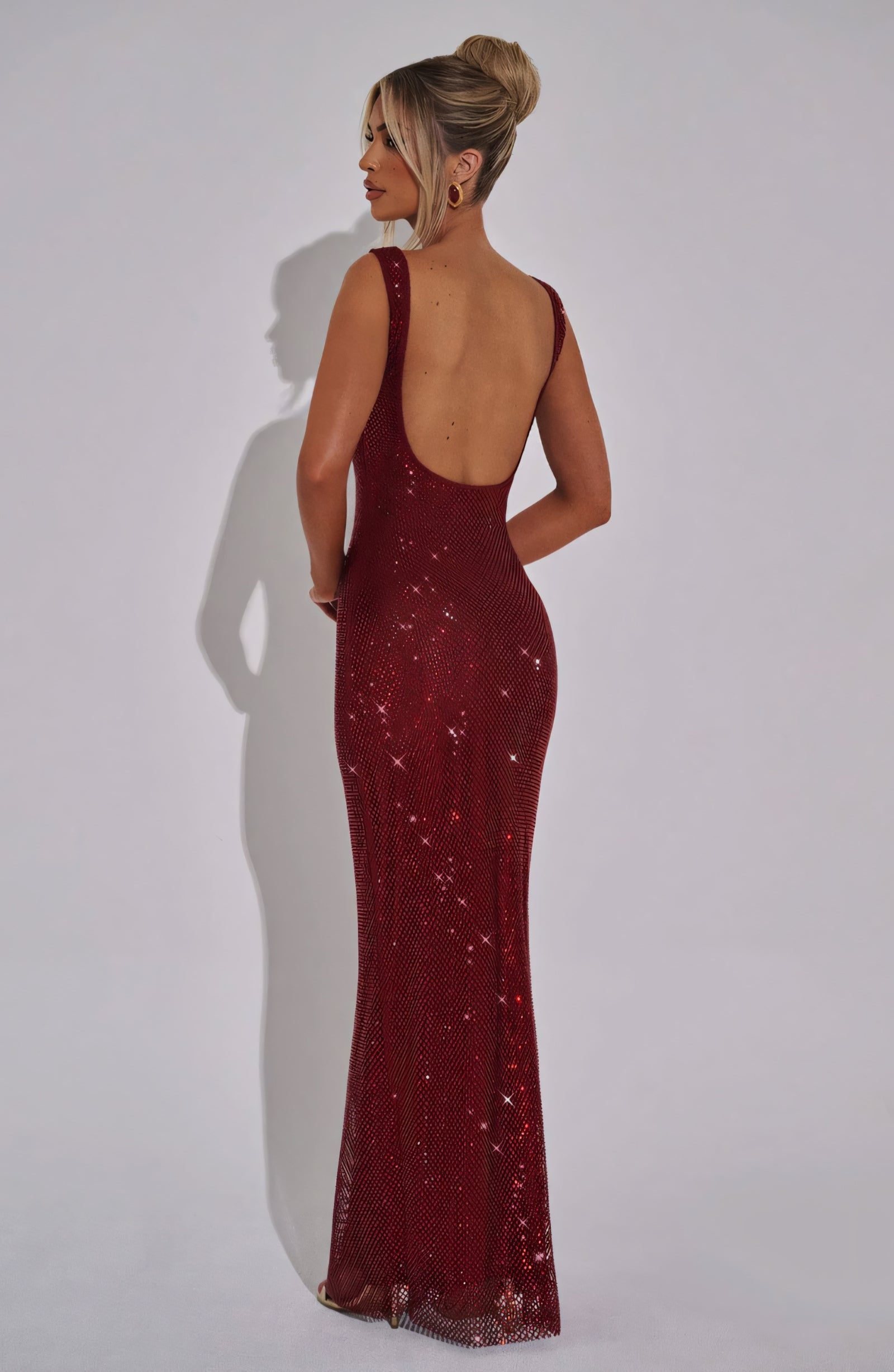 EVY MAXI DRESS - WINE SPARKLE