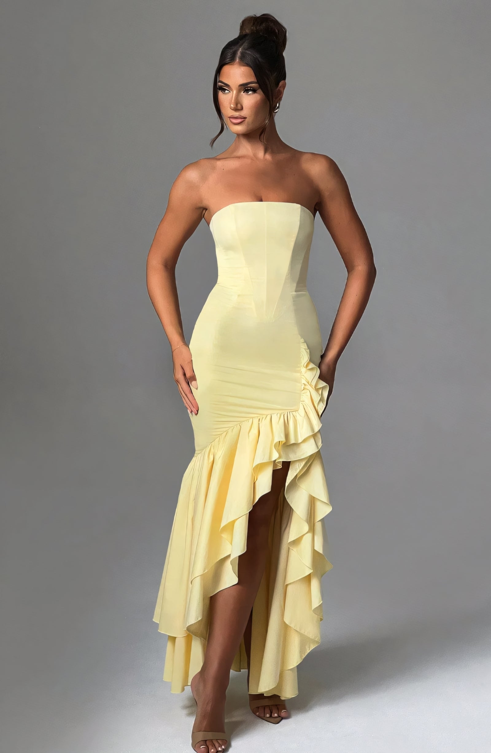 ROSE MAXI DRESS - LEMON