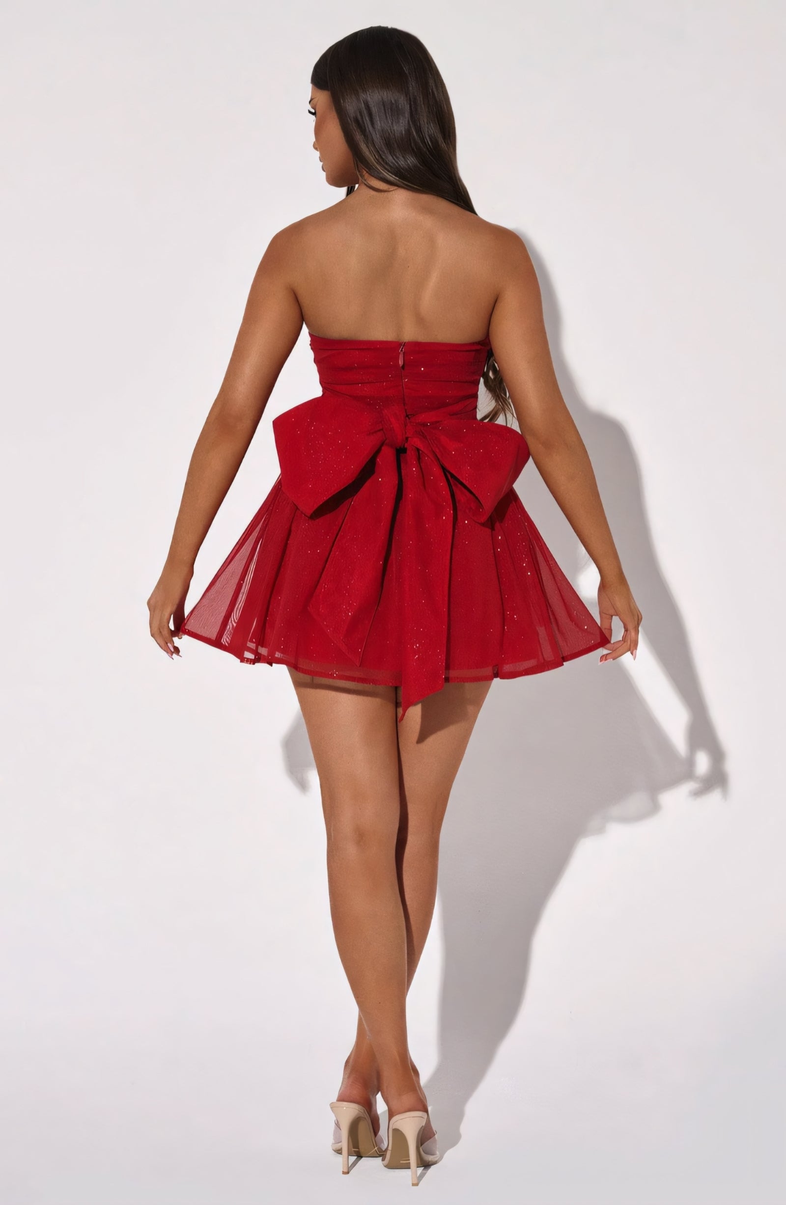 CHARLOT MINI DRESS - RED SPARKLE