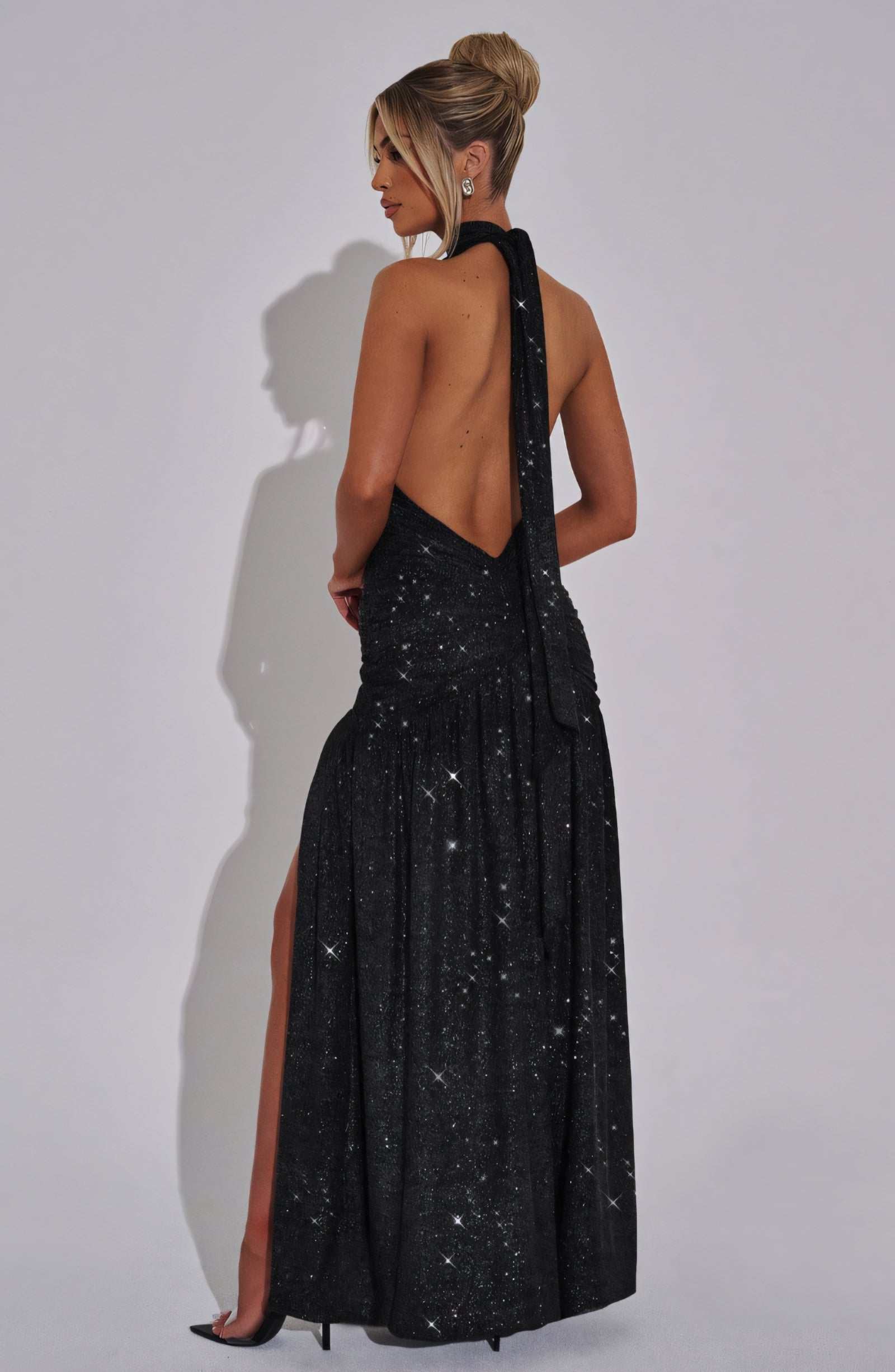 ALEXA MAXI DRESS - BLACK SPARKLE