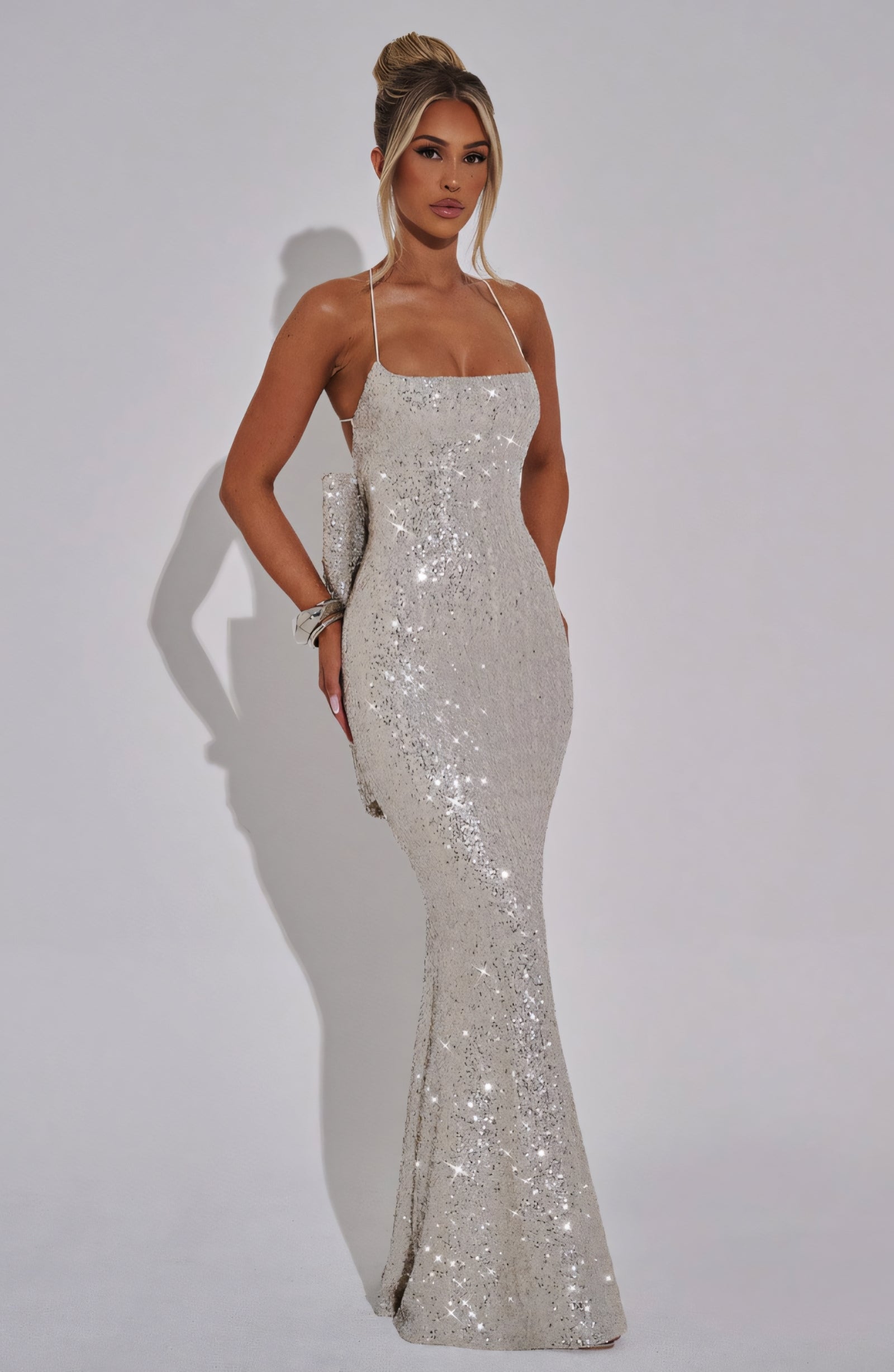 ARIEL MAXI DRESS - CHAMPAGNE SPARKLE