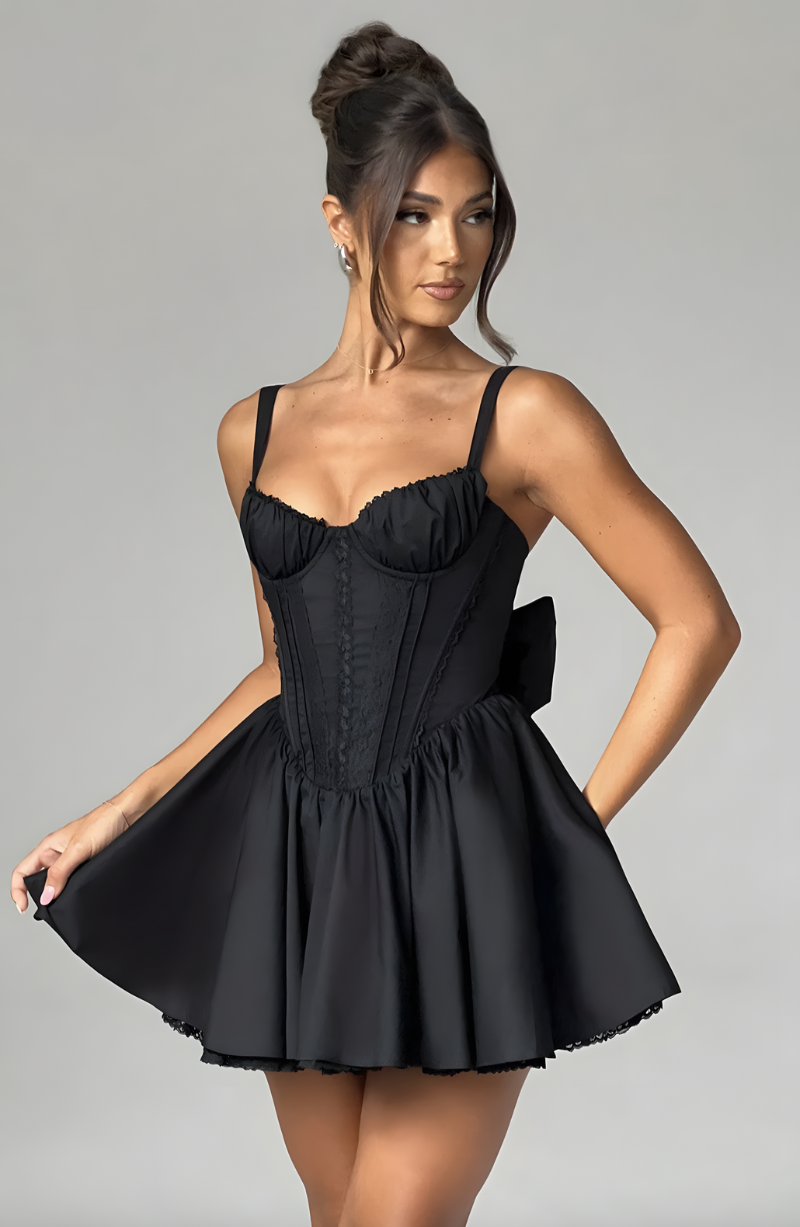 JESSICA MINI DRESS - BLACK