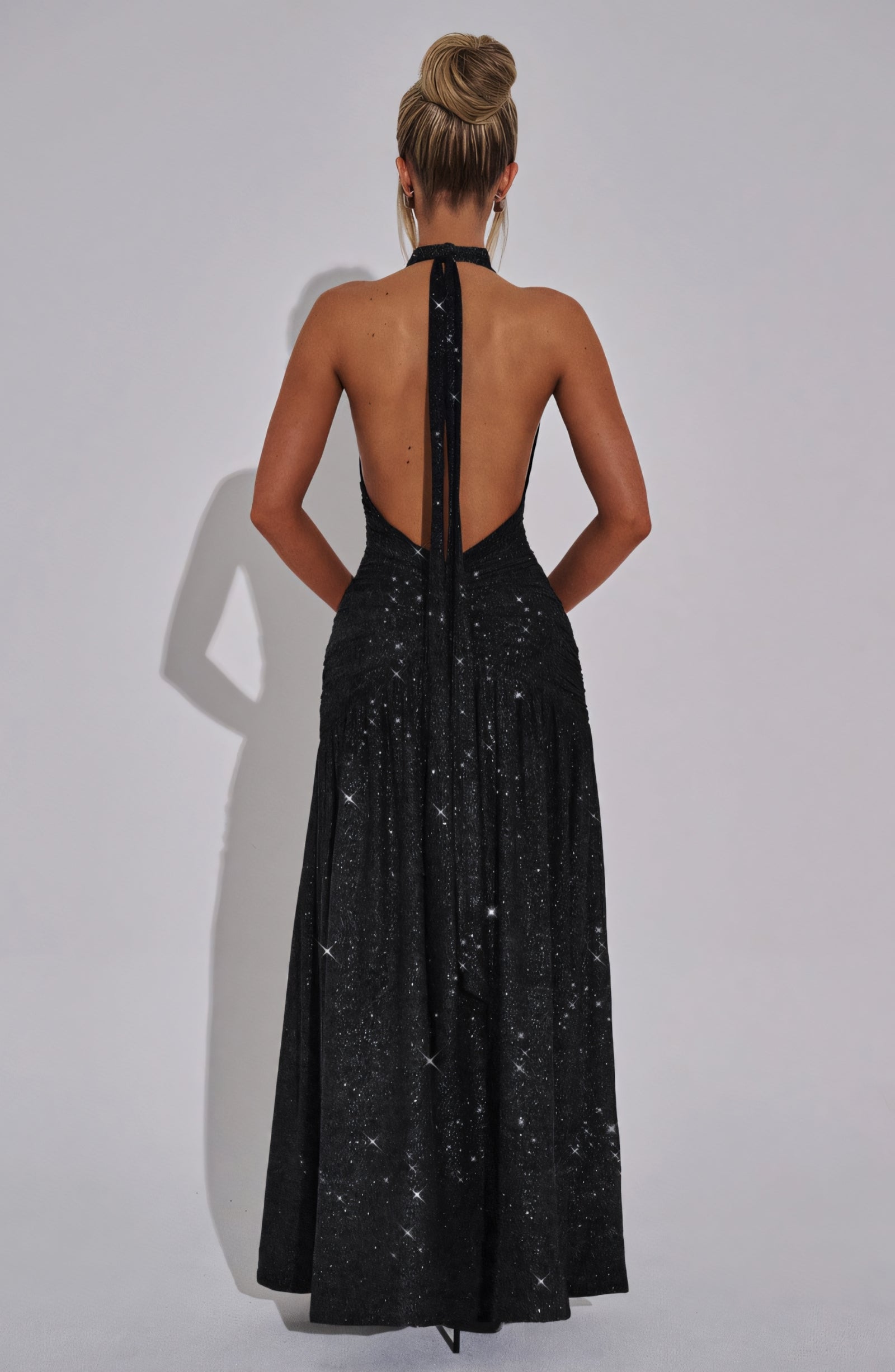 ALEXA MAXI DRESS - BLACK SPARKLE