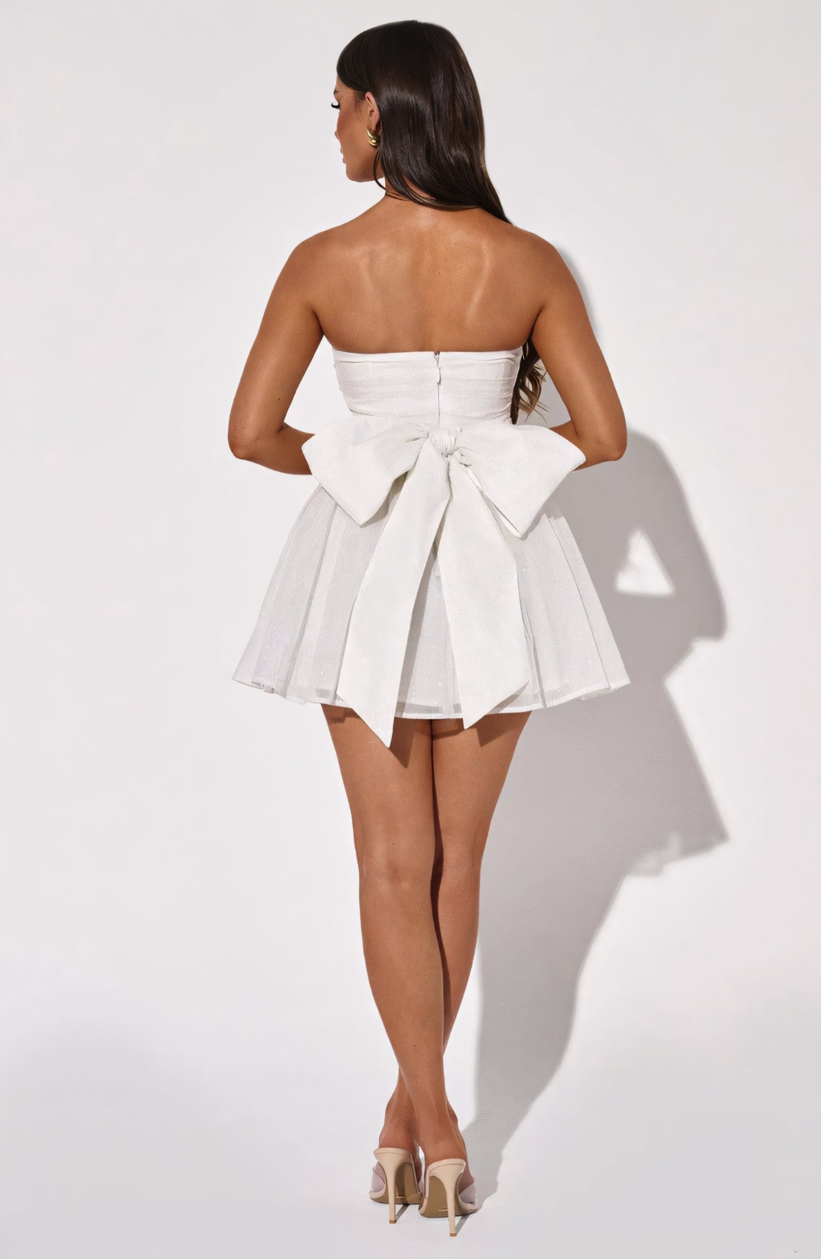 CHARLOT MINI DRESS - WHITE SPARKLE