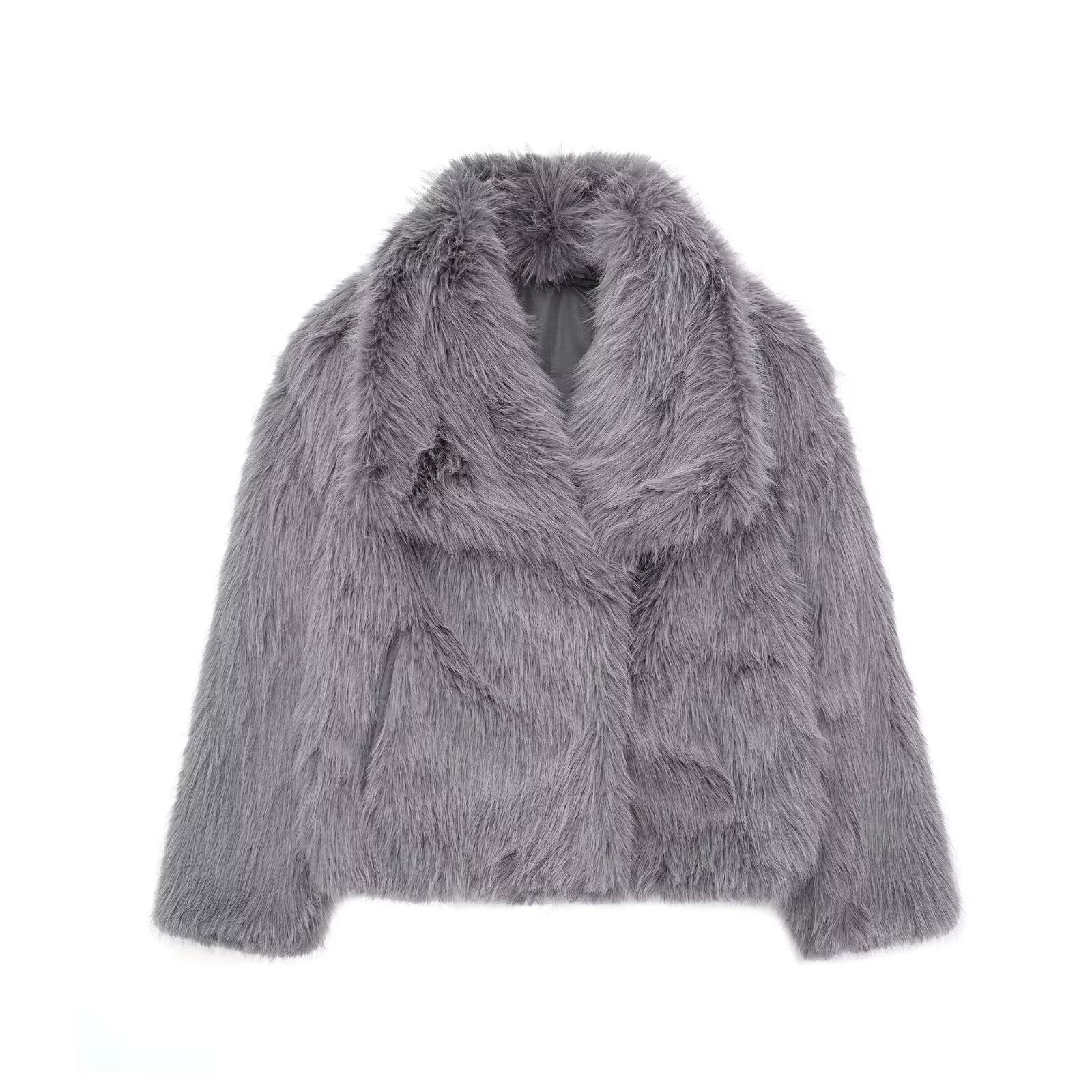 SOFIA FAUX FUR COAT - WINE