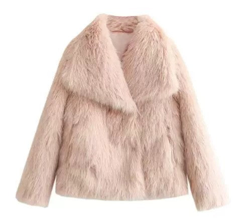 SOFIA FAUX FUR COAT - GREY