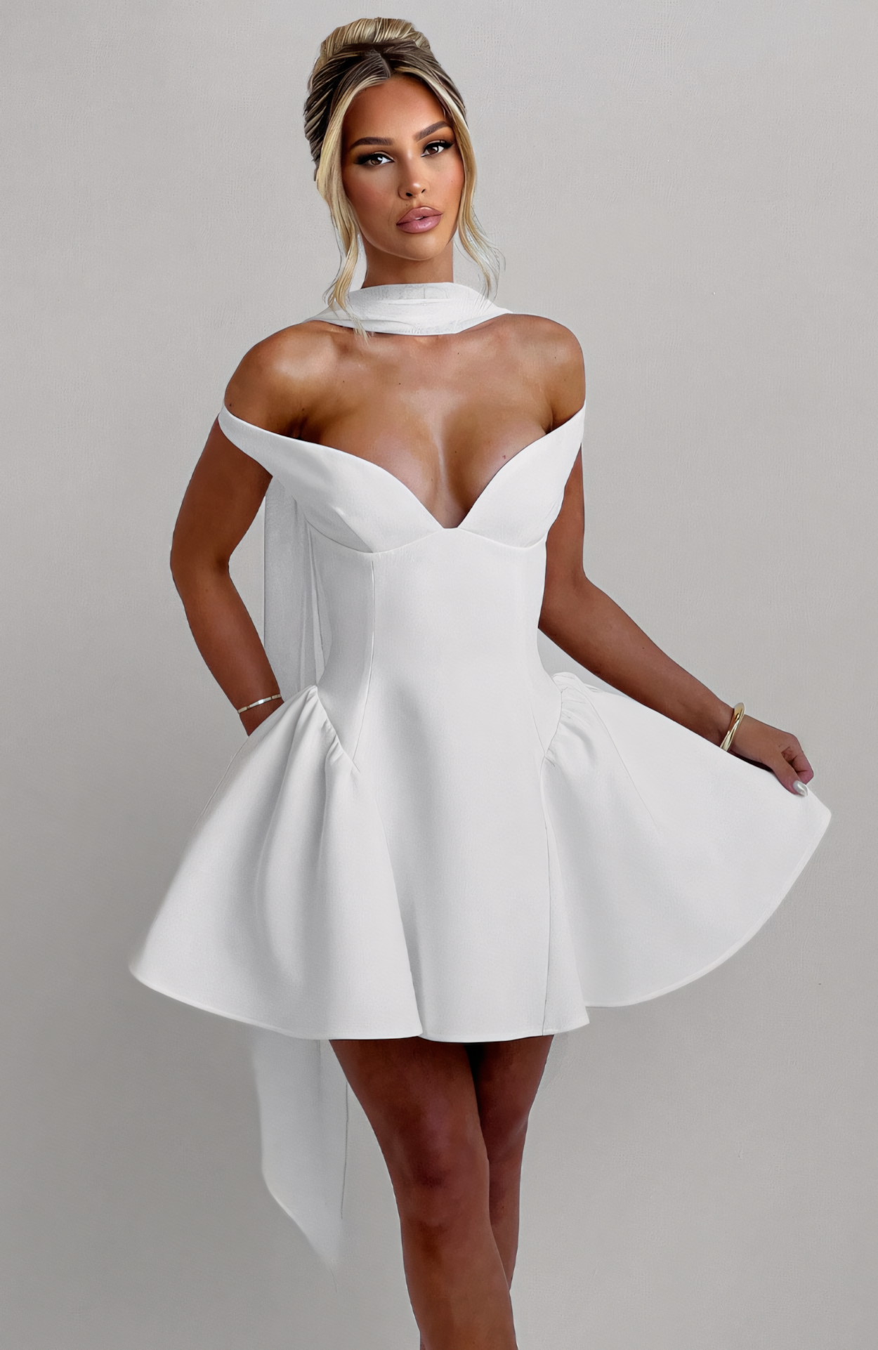 LUCA MINI DRESS - IVORY