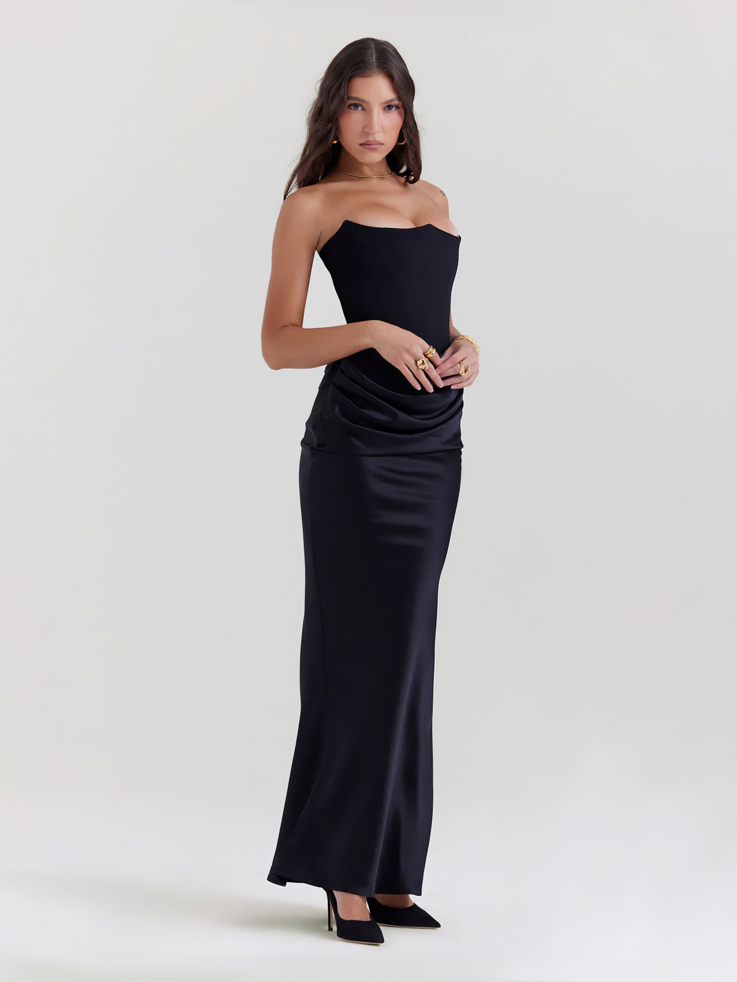 ROSALIND MAXI DRESS - SMOKE