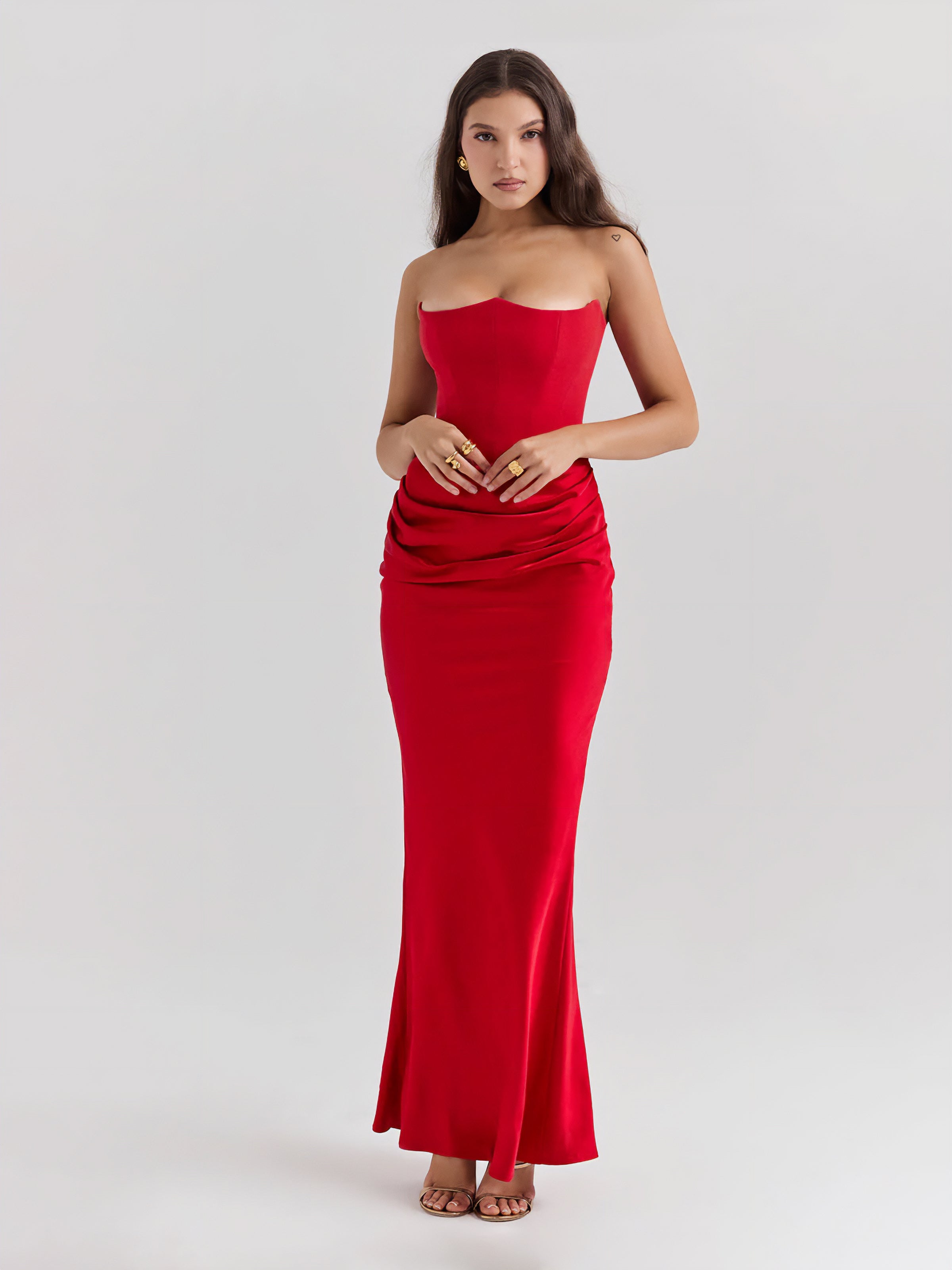 ROSALIND MAXI DRESS - RED