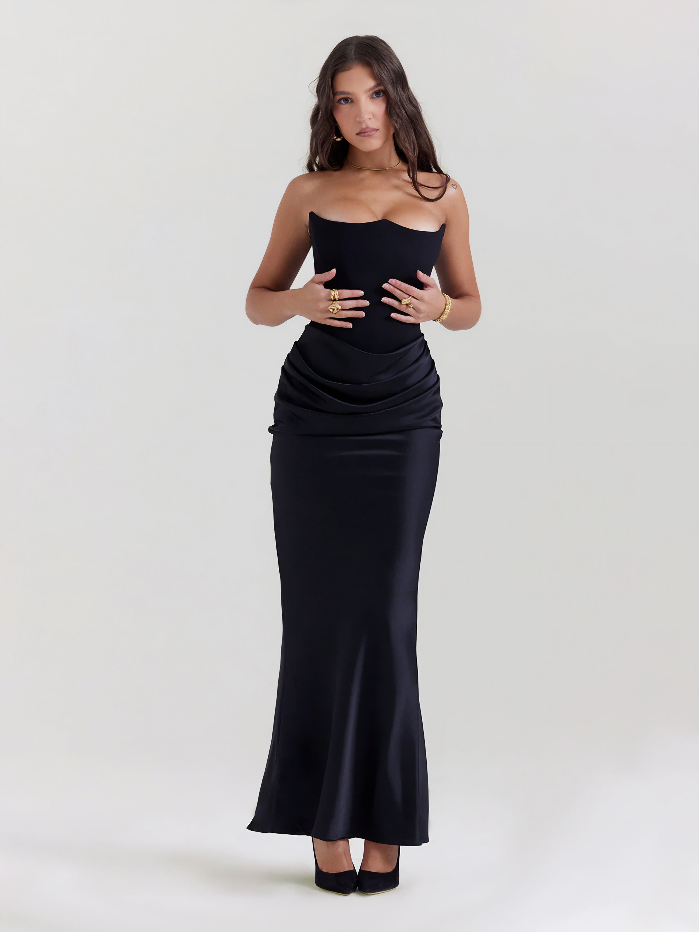 ROSALIND MAXI DRESS - SMOKE