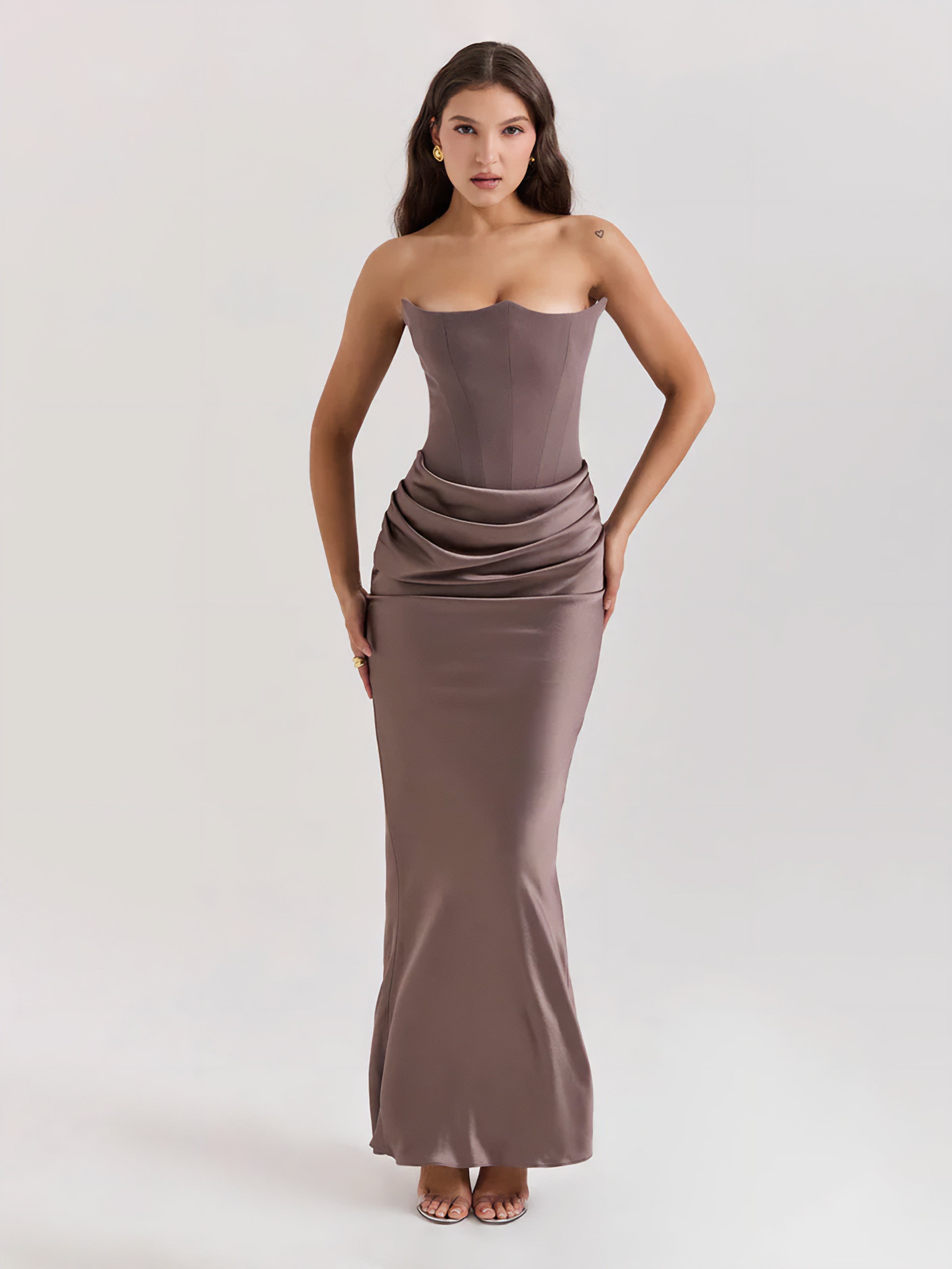 ROSALIND MAXI DRESS - SMOKE