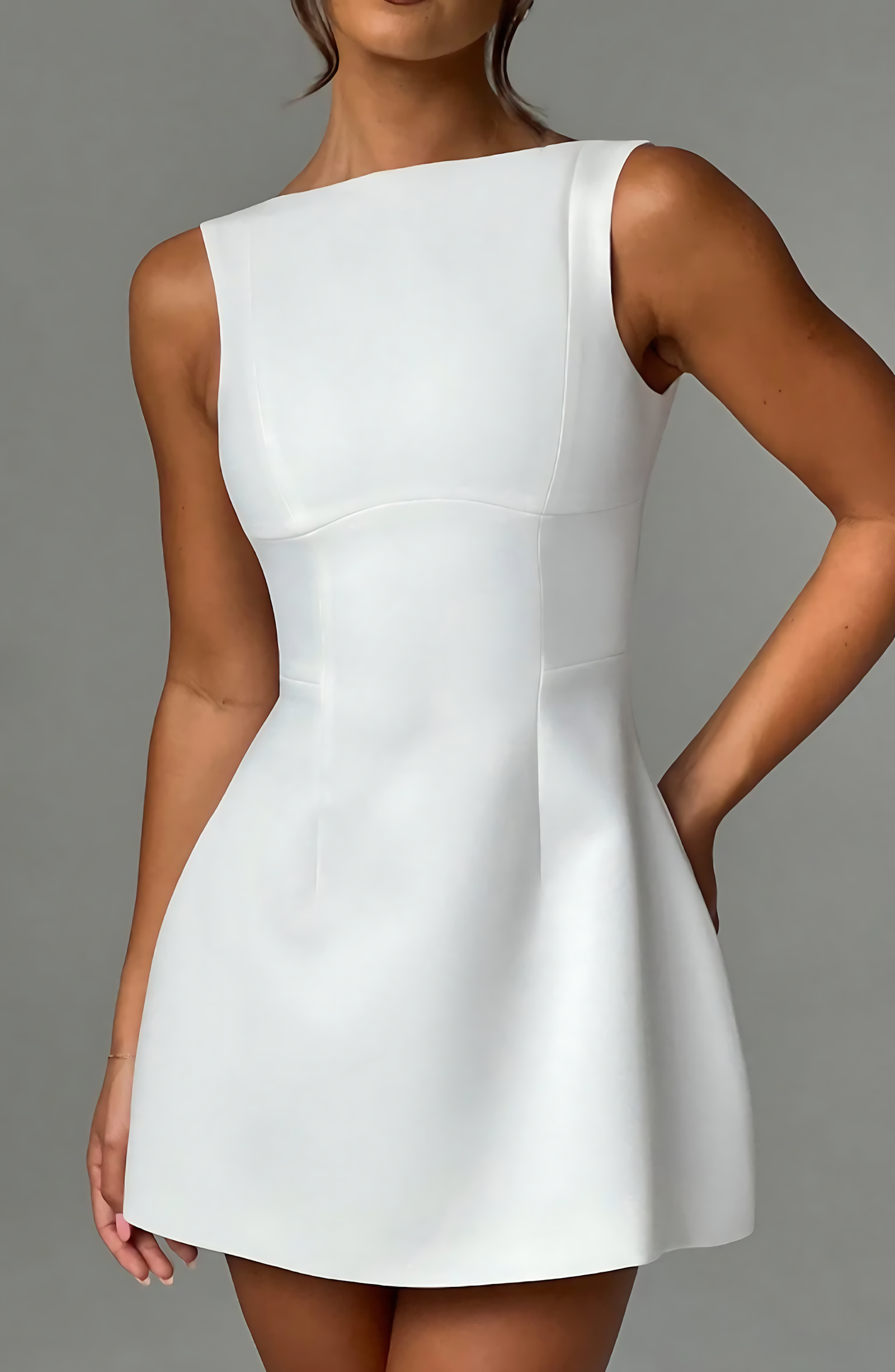 BEAU MINI DRESS - WHITE